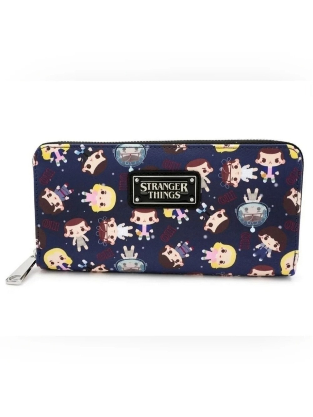 Loungefly Stranger Things Chibi AOP Wallet OG Heart Logo Netflix NWT Eleven